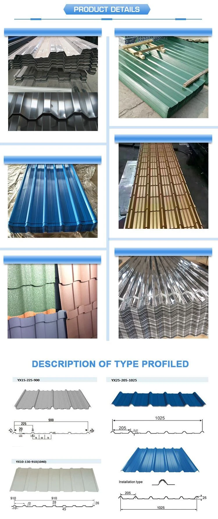 Corrugated Steel Zinc Aluminum Roofing Sheet