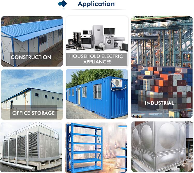 Water Proof PPGL Prepainted Corrugated Steel Sheet application